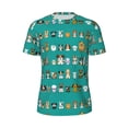 thumbnail image 5 of Wukai Cartoon Dogs Print Men's Short-Sleeved Mesh T-Shirt,Quick-Dry Short Sleeve Workout T-Shirt-Medium, 5 of 8
