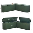thumbnail image 4 of WIRRYTOR 59" Fluted L-Shaped Corner Storage Bench with Rounded Corners, Mid-Century Modern Breakfast Nook Bench, Extra Large Storage Chest, Green, 4 of 12