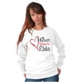 thumbnail image 4 of My Heart Belongs to my Kids Cute Mom Women Crewneck Sweatshirt Brisco Brands S, 4 of 6