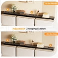 thumbnail image 5 of 79" Console Table with Power Outlet, Narrow Sofa Table 2 Pack, Black | Entryway Table with Charging Station & 4.9 Ft Extension Cord & Adjustable Feet, behind Couch Table for Living Room, Hallway, 5 of 8