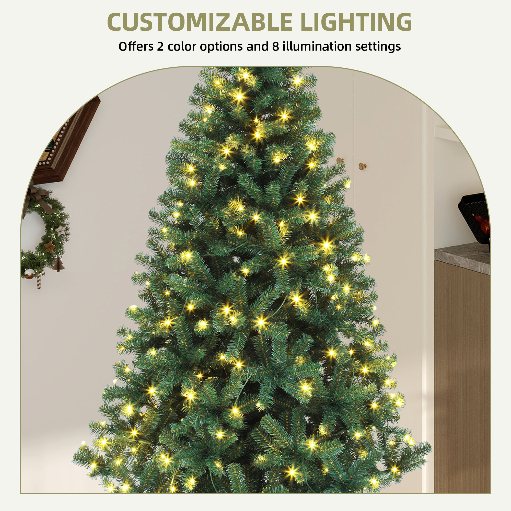 Uforic 6ft Pre-lit Artificial Christmas Tree Remote Control photo 5