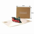 thumbnail image 2 of Steam Train Pop Up Christmas Card 3D Birthday Greeting Card Assembled Tr, 2 of 6