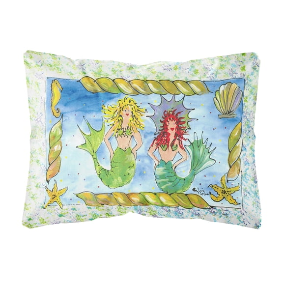 Mermaid Canvas Fabric Decorative Pillow