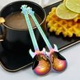 thumbnail image 1 of Tableware Stainless Steel Guitar Spoon for Coffee Stirring – Plated Ice Bar Music Bar Spoon Small Elegant Kitchen Accessory Durable Stainless Steel Dessert Spoon Unique Musical Design, 1 of 6