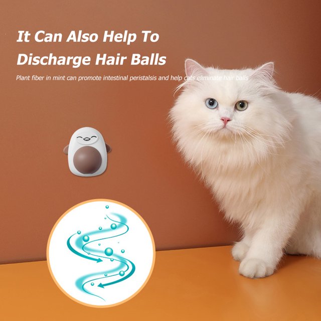Bola de energía de hierba gatera de juguete de limpieza para gatos de plástico para suministros para mascotas (pingüino caqui) Ndcxsfigh Para estrenar