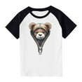 thumbnail image 1 of RXIRUCGD 2025 Vêtements d'Été pour Enfants Tout-Petits Garçons Filles Mode Mignon Col Rond Imprimé Manches Courtes Haut, 1 of 7
