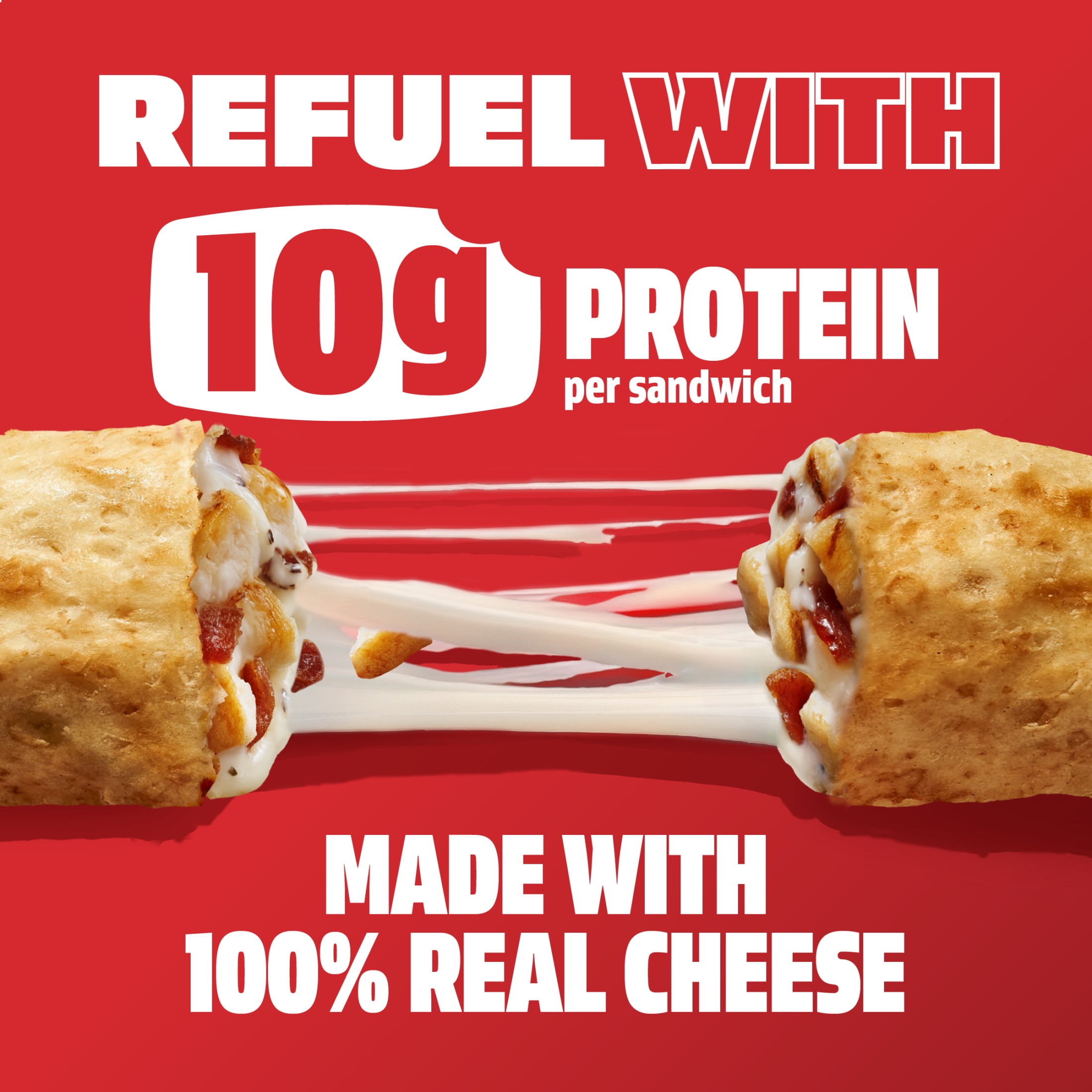 Hot Pockets Chicken Bacon Ranch, Snacks, Air Fryer Snacks, 10g Protein, 17 oz, 4 Pack (Frozen)