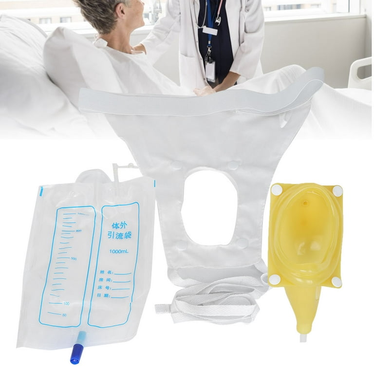 Tebru Silicone Urine Collector Bag Adults Urinal with Urine Catheter Bags  for Elderly Men Woman, Urine Collector, Urine Collector Bag