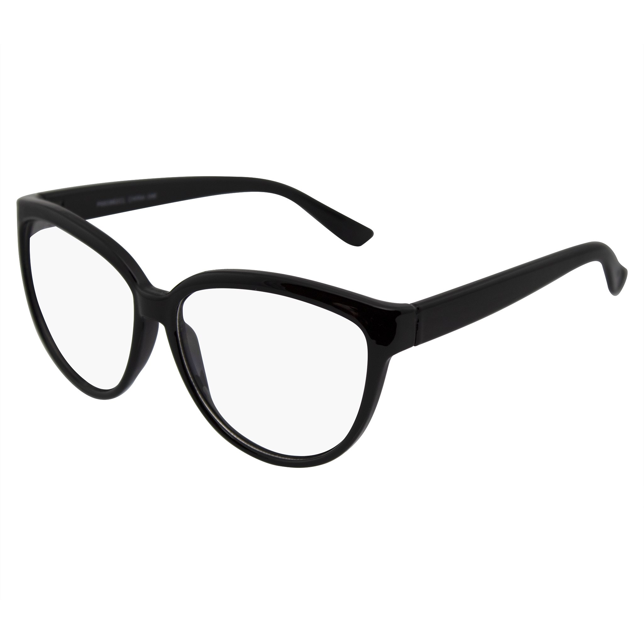 Emblem Eyewear Large Oversized Glasses Clear Lens Thin Frame Nerd