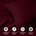 thumbnail image 5 of Superior 1000 Thread Count Egyptian Cotton Sheet Set, Deep Pocket Bed Sheets, Full, Burgundy, 5 of 12