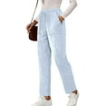 thumbnail image 2 of Womens Corduroy Pants Vintage Dressy Casual Straight Leg High Waist with Pockets Fall Comfortable Work Trousers 2026 Sky Blue M, 2 of 5