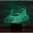 thumbnail image 1 of 3D Car Night Lights, 3D Optical Illusion LED Lamps with Remote Control & RGB Colors, 1 of 4
