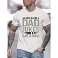 thumbnail image 1 of Men's Casual Fashion T-Shirt with Unique 'Dad Jokes' Print - Crew Neck, Machine Washable - Perfect for Summer, 1 of 8