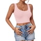 thumbnail image 1 of Top corto AURUZA sin mangas con cuello en U para mujer, rosa, talla M, 1 of 6