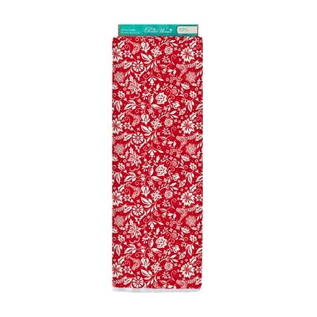 The Pioneer Woman 44" Cotton Maize Bird Toss Sewing & Craft Fabric 8 yd Bolt, Red
