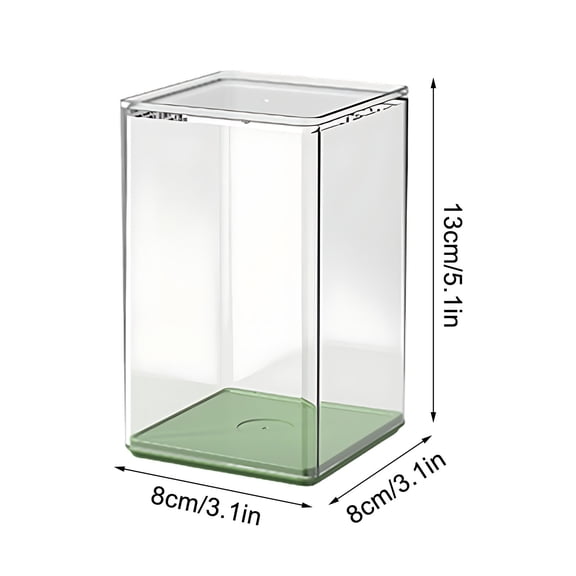 Leodye 4 Pack Transparent Toy Figurine Storage Box Dustproof Display Case for Action Figures and Small Collectibles -5.1 * 3.1 * 3.1 inches