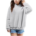 thumbnail image 6 of QTSHPN Girls Hoodie Cat Ears Fuzzy Warm Pullover Sweatshirt Fashion Casual Loose Sweater with Pockets Sweatshirt Kids, 6 of 8