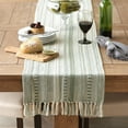 thumbnail image 4 of Design Imports CAMZ13796 Chemin de Table Rayé Tressé Vert Artichaut 15x72, 4 of 4