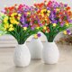 thumbnail image 2 of 10 paquetes de flores artificiales para exteriores, arbustos resistentes a los rayos UV, plantas, Gypsophila verde de plástico falso para interiores y exteriores Feliz Sencillez, 2 of 3