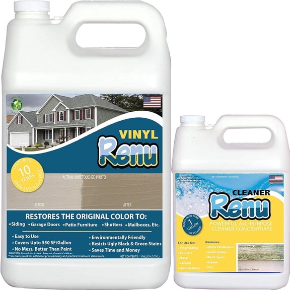 Seal it Green Vinyl Premium Siding Restorer Kit UV Protectant with Cleaner 1 Gallon