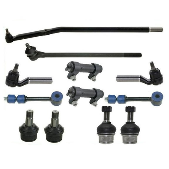 Fits 95-96 F250 4 Wheel Drive Twin I-Beam 3850LB Tie Rods Drag Links Ball Joints