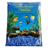 Pure Water Pebbles Aquarium Gravel - Marine Blue [Aquarium, Aquarium Gravel Standard] 5 lbs (3.1-6.3 mm Grain)