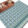 thumbnail image 2 of Blue Flowers 5'x7' Area Rug, Farmhouse Country Abstract Floral Patterned Washable Non-Slip Soft Rugs, Low-Pile Large Carpet for Living Room Bedroom Dining Room, Non-Shedding Accent Rug, 2 of 9