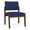 Blue, variant on Lenox Wood Reception Waiting Armless Guest Chair / Walnut Wood / Light Gray