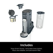 Ninja Pods & Grounds Single-Serve Coffee Maker, K-Cup Pod Compatible, 3 Brew Styles, PB040WMGY, Steam Gray