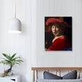 thumbnail image 3 of Awypu Canvas Wall Art Decor Girl with the Red Hat by Johannes - Art Classical art,Baroque, 3 of 4