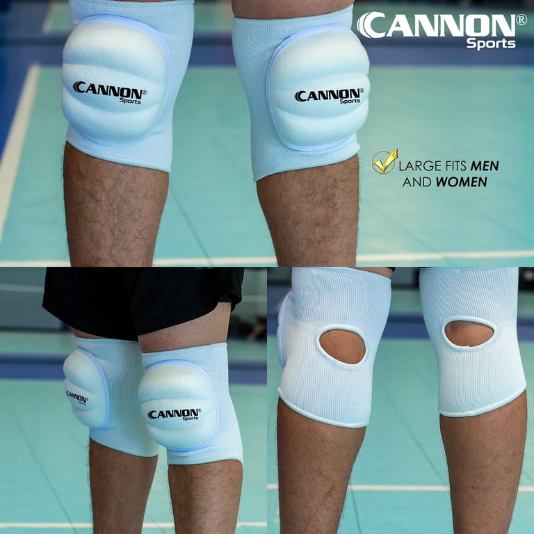 Genouillères Volleyball Cannon Sports Pro - Gris, Taille Grand, Rembourrage Épais Anti-Choc