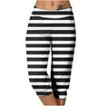 thumbnail image 1 of Mujeres Capri Pantalones Casual Suelto Largo Pantalones de Impresión con Corbata Elástica Cintura Y Bolsillos, 1 of 6