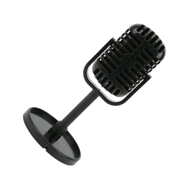 Karaoke Prop Mic, Portable Prop Microphone Sturdy For Gifts Decoration For Photography Props Black,Gold,Silver