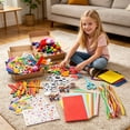 thumbnail image 5 of Children's Craft And : DIY Craft And Materials—including Pom Poms Buttons Sequins Craft Sticks And More. Arts And Crafts for Kids Ages 8-12 Girls Painting Diy Crafts for Kids Party DIY Arts Kids Arts, 5 of 8