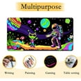 thumbnail image 2 of Astronaut and Alien Trippy Desk Mat,Large Gaming Mouse Pad,Non-Slip Rubber Base Mousepad with Stitched Edges,Waterproof Mouse Mat Desk Pad for Work, Game, Office (31.5x15.7 in), 2 of 5