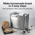 thumbnail image 3 of Hamilton Beach Premium Bread Make Machiner, Auto Fruit and Nut Dispenser, 21 Settings, Stainless Steel, 3 of 8