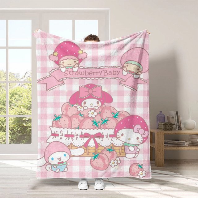 3D Printing, Cartoon Soft Double Flannel Blanket, Super Soft Blanket, Suitable For Living Room, Sofa
