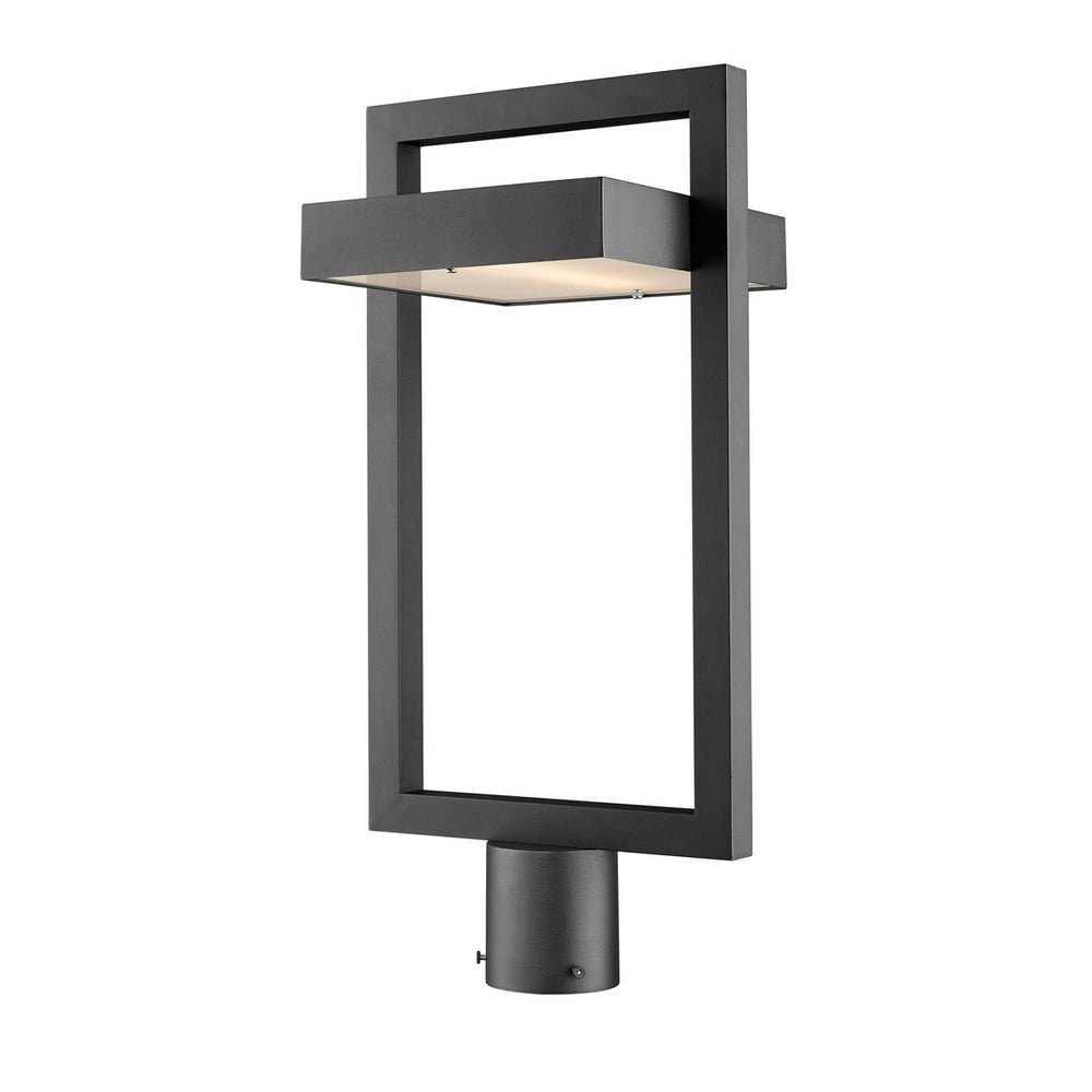 Outdoor Post Light 1 Light Fixtures With Black Finish Aluminum Material