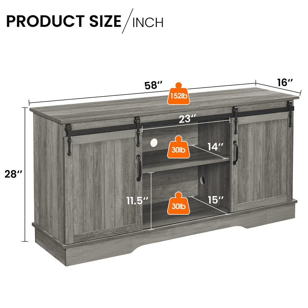 Stratford rustic barn cheap door tv stand