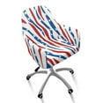 thumbnail image 2 of Xixirimido American Flag Style Stripe Pattern Stretch Office Chair Cover Desk Chair Cover for Armrest Chair Universal Swivel Chair Slipcovers Mid Back Accent Dining Chair Protector, 2 of 7