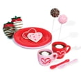 thumbnail image 1 of Juego de comida y accesorios para muñecas Warm Your Heart de 18 pulgadas, perfecto para la American Baking Girl. Incluye chocolate caliente, cake pops, galletas y más mini comida para muñecas de Sophi, 1 of 5