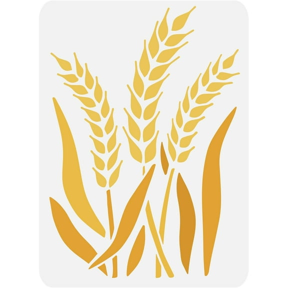 Wheat Stencil 11.7x8.3 inch Wheat Stalk Stencil Plastic Wheat Painting Stencil Reusable Wheat Pattern Stencils