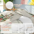 thumbnail image 2 of Merry Christmas Bedding Duvet Cover Set Twin 4 Pieces Western Green Boots Pine Leaf Candy Canes Linen Bedding Set with Zipper Closure,1 Comforter Cover 68x86 Inches 1 Flat Sheet & 2 Pillow Cases, 2 of 7