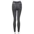 thumbnail image 6 of Women's Pull-On Skinny Faux Denim Leggings High Waisted Stretch Jeggings Comfy Wash Pants Classic Tummy Control Gray, 6 of 6