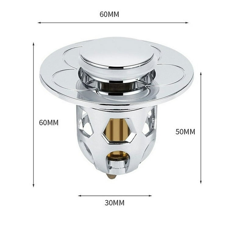 Universal Stainless Steel Basin Pop-Up Bounce Core Basin Drain
