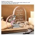 thumbnail image 4 of Acrylic Heart Shaped Ornament, Clear Bible Verse Desktop Decoration Colorful Pattern Positive Attitude Wearable Religious  for Home, 4 of 8
