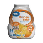 (10 pack) Great Value Orange Blast Drink Enhancer, 1.62 fl oz, 10 Pack