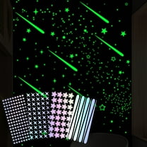 Glow in The Dark Stars Stickers Color Changing Fluorescent Wall Decals for s Room Bedroom Ceiling Window Decor(C)