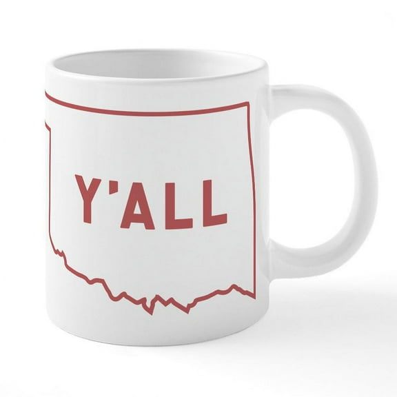 CafePress - Oklahoma Y'all - 20 Oz White Ceramic Mega Mug