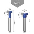 thumbnail image 2 of HUGFEGWE 1/4 Inch Shank T Slot Keyhole Router Bit Set, T-Slot Cutter Router Bits Steel Handle Slotted Cutter 5/8'' & 7/16'' Hex Bolts Woodworking Grooving Cutting Tool CJB91-14049, 2 of 7